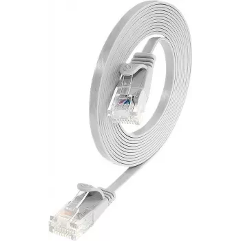 Wirewin Triotronik PKW-SLIM-KAT6 1.5 WS Cat6 U/UTP plonas Ethernet tinklo kabelis, RJ-45 vyriškas-vyriškas, baltas, 1,5 m