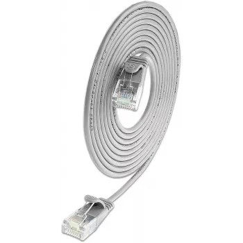 Wirewin SLIM KAT6A 10 Gigabit šviesus paketinis kabelis apvalus, U/UTP, Ø 3.6 mm, pilkas (SLIM-L-UU-K6A 0.1)