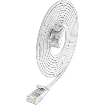 Wirewin SLIM Cat6A 10 Gigabit plonas tinklo kabelis, U/UTP, 3,6 mm, baltas, 1,5 m SLIM-L-UU-K6A 1.5 WT