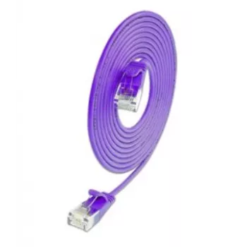Wirewin SLIM KAT6A 10 Gigabit šviesusis tinklo kabelis, U/UTP, Ø 3,6 mm, violetinis, 1,5 m SLIM-L-UU-K6A 1.5 VT