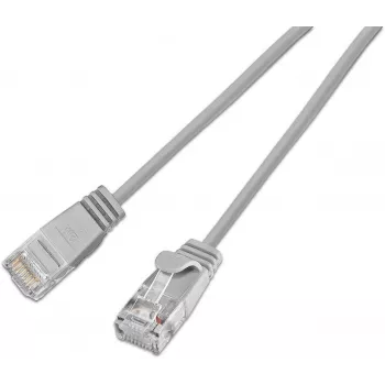 Wirewin SLIM KAT6A 10 Gigabit šviesus pataisymo kabelis, U/UTP, Ø 3.6 mm, pilkas, 10.0 m (SLIM-L-UU-K6A 10.0)