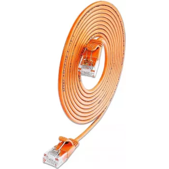 Wirewin SLIM KAT6A 10 Gigabit šviesusis tinklo kabelis, U/UTP, Ø 3,6 mm, oranžinis, 0,5 m SLIM-L-UU-K6A 2.0 OR