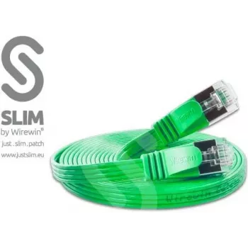 Wirewin Triotronik Cat 6 plonas Ethernet tinklo kabelis 20m žalias U/FTP STP RJ45 PKW-STP-SLIM-KAT6 20.0 GN