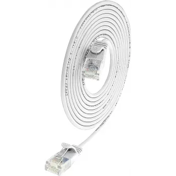 Wirewin Cat.6 Slim-Light tinklo kabelis, U/UTP, 0,15 m, baltas PKW-LIGHT-K6 0.15 WS
