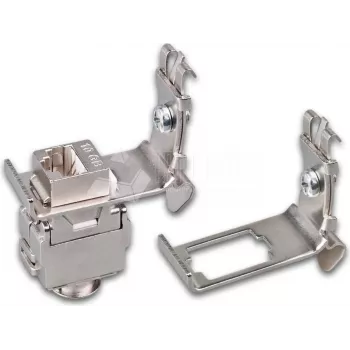 Wirewin DIN Rail Adapter for Keystone Jack Mounting, Metal Keystone System (WKS DIN RAIL HOLDER 1)