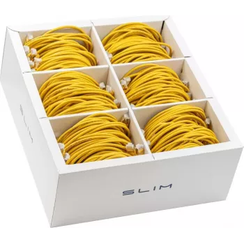 Wirewin SLIM-LS-K6A 3.0 YE 36 Cat6a U/FTP plonas Ethernet tinklo kabelis, 3m, geltonas, 36 vnt.