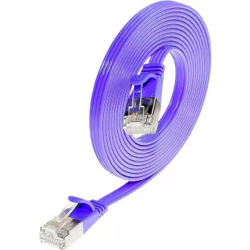 Wirewin SLIM S6 025 VT – Cat.6 SLIM tinklo kabelis, STP(PIMF), 0,25 m, violetinės spalvos PKW-STP-SLIM-KAT6 0.25 VT
