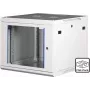 Wirewin 19 colių sieninis serverinės spintos korpusas, vientisas, Pro 3-osios kartos, surenkamas, 600x600mm, šviesiai pilkas (WCAB PS3 600X600X12U FP)