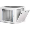 Wirewin 19 colių sieninis serverinės spintos korpusas, vientisas, Pro 3-osios kartos, surenkamas, 600x600mm, šviesiai pilkas (WCAB PS3 600X600X12U FP)