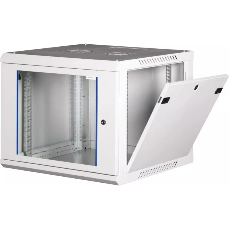 Wirewin 19 colių sieninis serverinės spintos korpusas, vientisas, Pro 3-osios kartos, surenkamas, 600x600mm, šviesiai pilkas (WCAB PS3 600X600X12U FP)