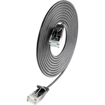 Wirewin Cat.6 SLIM-Light tinklo kabelis U/UTP 1,5m juodas PKW-LIGHT-K6 1.5 SW