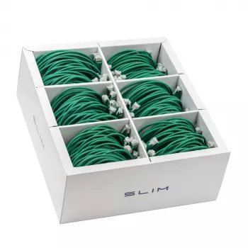 Wirewin SLIM-LS-K6A 1.5 GN 60 – Cat6A plonas Ethernet tinklo kabelis, 1,5 m, žalias, 60 vnt. paketas
