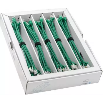 Wirewin SLIM-LS-K6A 0,15 m žalias Cat6a U/FTP plonas Ethernet tinklo kabelis, 50 vnt. pakuotė