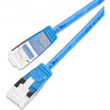 Wirewin SLIM KAT6A 10 Gigabit šviesus pataisymo kabelis, U/FTP, 3,8mm, mėlynas, 0,15m (PKW-LIGHT-STP-K6A 0.15 BL)