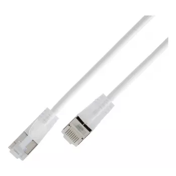 Wirewin SLIM KAT6A 10 Gigabit šviesus patch kabelis apvalus, U/UTP, Ø 3,6 mm, baltas (SLIM-L-UU-K6A 0.5 WT)