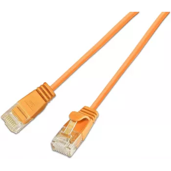 Wirewin SLIM CAT6A 10 Gigabit šviesus prailginimo laidas apvalus, U/UTP, Ø 3,6 mm, oranžinis (SLIM-L-UU-K6A 1.0 OR)