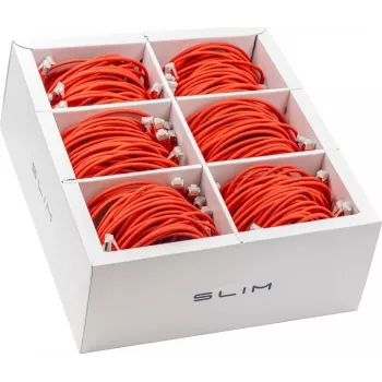 Wirewin SLIM-LS-K6A 1.5 RD 60 - Cat6A plonas Ethernet tinklo kabelis, 1,5 m, raudonas, 60 vnt. paketas