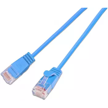 Wirewin SLIM KAT6A 10 Gigabit šviesus tinklo kabelis apvalus, U/UTP, Ø 3.6 mm, mėlynas (SLIM-L-UU-K6A 5.0 BL)