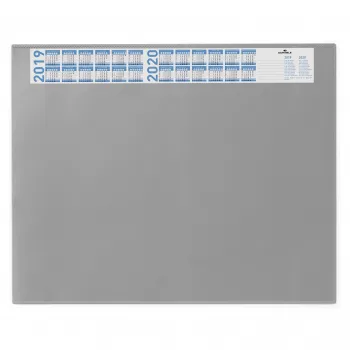 DURABLE Stalo kilimėlis su permatoma plėvele ir kalendoriumi 65x52 cm, pilkas