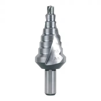 RUKO STB-HSS-SP-Gr.4-6-26.75mm pakopinis grąžtas, HSS, 4-26.75mm, 12 pakopų, split point, 10mm kotas