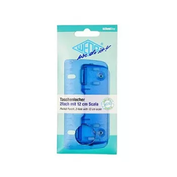 WEDO 67803 Ice Blue kišeninis skylamuštis, 2 skylių, 8 lapams, 6 mm