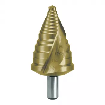 RUKO laiptinis grąžtas HSS TiN 7/8 inch - 1 3/8 inch (8 pakopų)