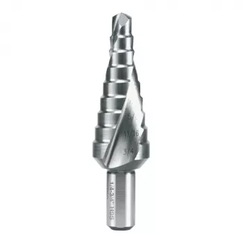 RUKO HSS laiptinis grąžtas 1/4 inch-3/4 inch, 9 pakopų, 10mm kotas