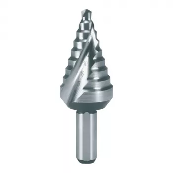RUKO laiptinis grąžtas HSS 4,0-20,0 mm, 9 pakopų, tiesiu kotu