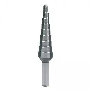 RUKO STB-HSS-3S-Gr,0/9-4-12mm laiptinis grąžtas 4-12 mm, 9 pakopų, 3 plokščio kotas