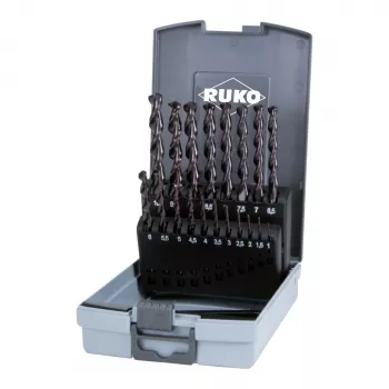 RUKO SPB-Set 19 dalių HSS TiAlN TL3000 grąžtų rinkinys