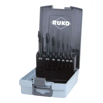 RUKO 245063RO Mašininių sriegiklių rinkinys M3–M12, 7 vnt.