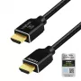LogiLink HDMI kabelis A/M – A/M 8K/60Hz 48Gbps metalinis nailoninis sertifikuotas juodas 2m