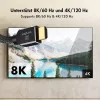LogiLink HDMI kabelis A/M – A/M 8K/60Hz 48Gbps metalinis nailoninis sertifikuotas juodas 2m