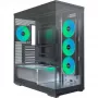 MONTECH TG3 juodas Full Tower korpusas, grūdintas stiklas x2, E-ATX, 4x 140mm PWM ventiliatoriai