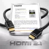 LogiLink HDMI kabelis 8K/60 Hz 48 Gbps metalinis nailoninis sertifikuotas juodas 1 m