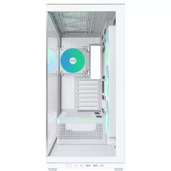 MONTECH TG3 kompiuterio korpusas, grūdintas stiklas x2, baltas
