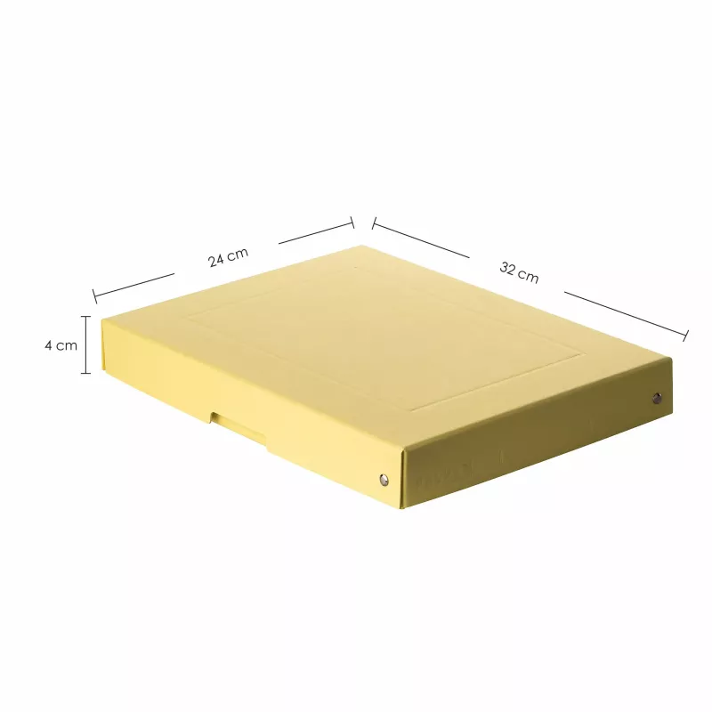 FALKEN PURE dokumentų dėžė 500 lapų pastelinės geltonos spalvos 24,0 x 32,0 x 4,0 cm, 1 vnt. (22001928000F)