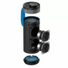 JLab Go Party nešiojamas Bluetooth garsiakalbis su 20W galia, IPX6 atsparumas vandeniui, 15 val. baterija, įmontuotas mikrofonas, apšvietimo režimai, juodas