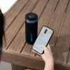 JLab Go Party nešiojamas Bluetooth garsiakalbis su 20W galia, IPX6 atsparumas vandeniui, 15 val. baterija, įmontuotas mikrofonas, apšvietimo režimai, juodas