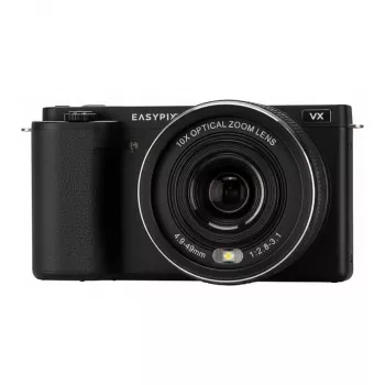 Easypix PowerPro VX6430 Flip Screen skaitmeninis fotoaparatas - 64MP, 10x optinis priartinimas, 4K vaizdo įrašas, juodas 20205