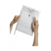 DURABLE DURACLIP A4 dokumentų segtuvas su spaustuku, permatomas, iki 100 lapų talpa, 50 vienetų paketas 291919