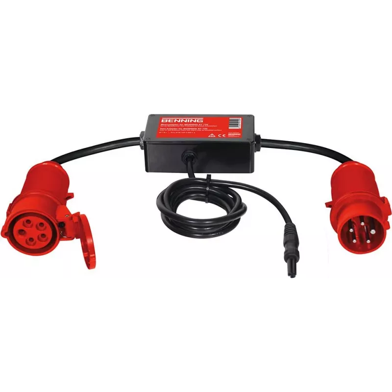BENNING 044140 3 fazių aktyvusis matavimo adapteris CEE 16A 5 kontaktų lizdams, 400V