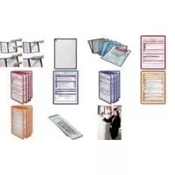 DURABLE Displėjaus panelių indeksų kortelės 58 mm, permatomos, 10 vnt. 560919