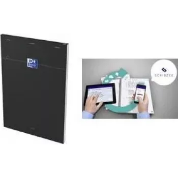 Oxford Smart Notepad bloknotas, DIN A4, languotas, 80 lapų, juodas 400191246