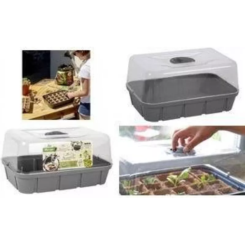 EDA Mini šiltnamis Size L antracito spalvos 15,7L 560x250x240mm 013933 G.ANT CX
