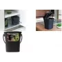 EDA KOMPOST 6L antracito spalvos komposto kibiras su dangčiu ir rankena, perdirbto plastiko 013119 R G.ANT