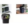 EDA KOMPOST 6L antracito spalvos komposto kibiras su dangčiu ir rankena, perdirbto plastiko 013119 R G.ANT
