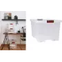 EDA CLiPSTOCK 75L dėžė su ratukais, dangčiu ir minkšto lietimo rankenomis, juoda/raudona 010439