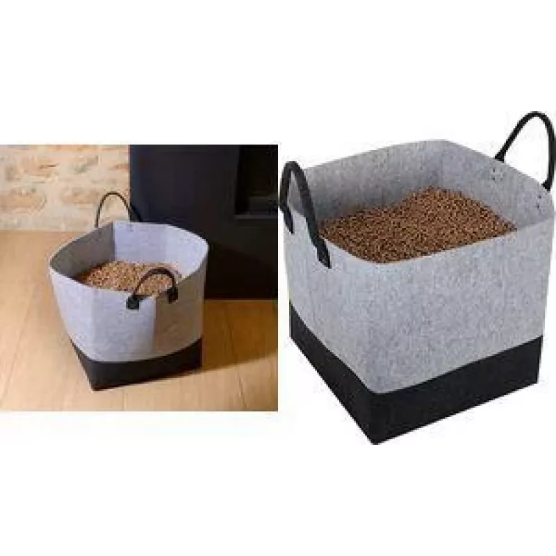 EDA granulių laikymo maišas, veltinis, 60 litrų, pilkas / juodas, 40 kg talpa, 1 vnt. 010487 G.BT