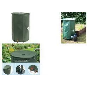 EDA RÉCUP'O 250 l lietaus vandens surinkimo statinė, žalia, 600 mm skersmens, sulankstoma, atspari UV 010982 V.CA